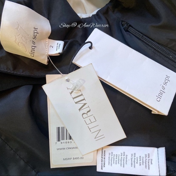 Cinq a Sept NWT ruffle sleeve tie neck mini dress *Shop@iAmWarrior - Picture 13 of 15